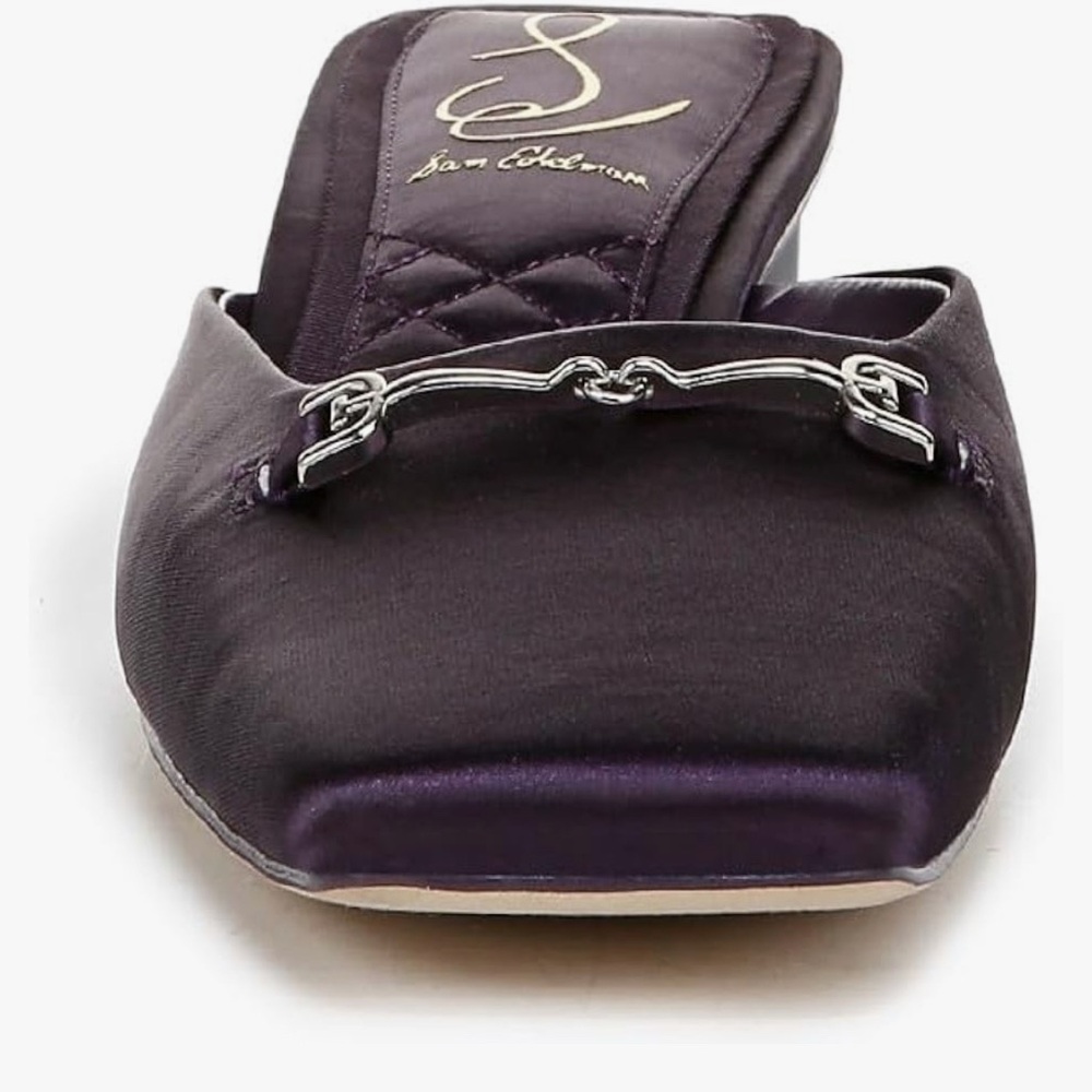 NWOB-Sam Edelman Womens Ollie
 Purple Satin Women's Mules - Picture 2 of 6